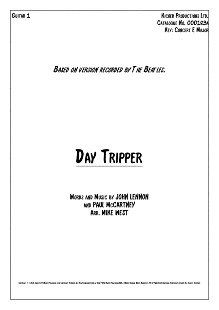 Day Tripper (arr. Mike West)