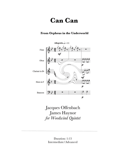 Can Can from Orpheus in the Underworld for Woodwind Quintet (arr. James Haynor)