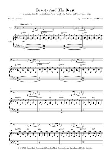 Beauty And The Beast (arr. Tom Drummond)