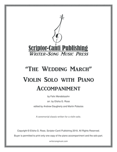 The Wedding March - Violin Solo (arr. Elisha G. Rose)