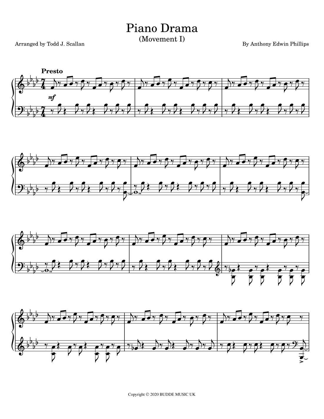 Piano Drama Movement I (arr. Todd J. Scallan)