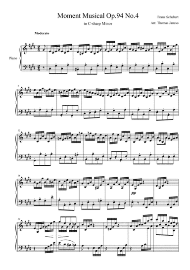 Moment Musical Op.94 No.4 (arr. Thomas Jancso)