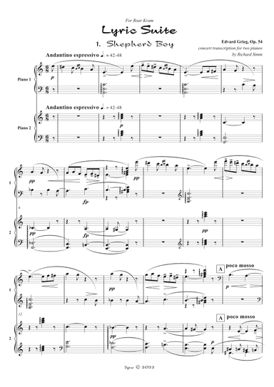 Shepherd Boy, from Lyric Suite, op. 54 (arr. Richard Simm)