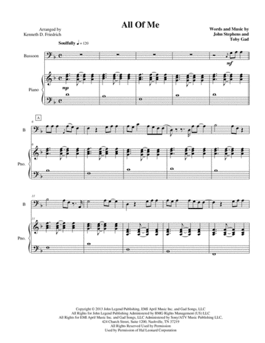 All Of Me (arr. Kenneth D. Friedrich)