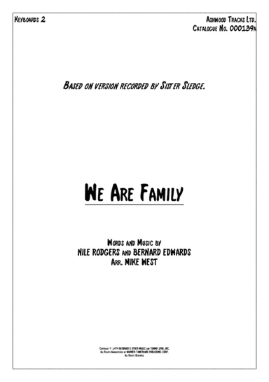 We Are Family (arr. Mike West)