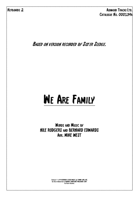We Are Family (arr. Mike West)