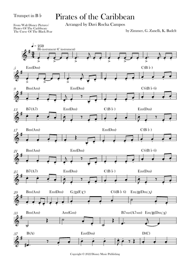Pirates Of The Caribbean (arr. Davi Rocha Campos)