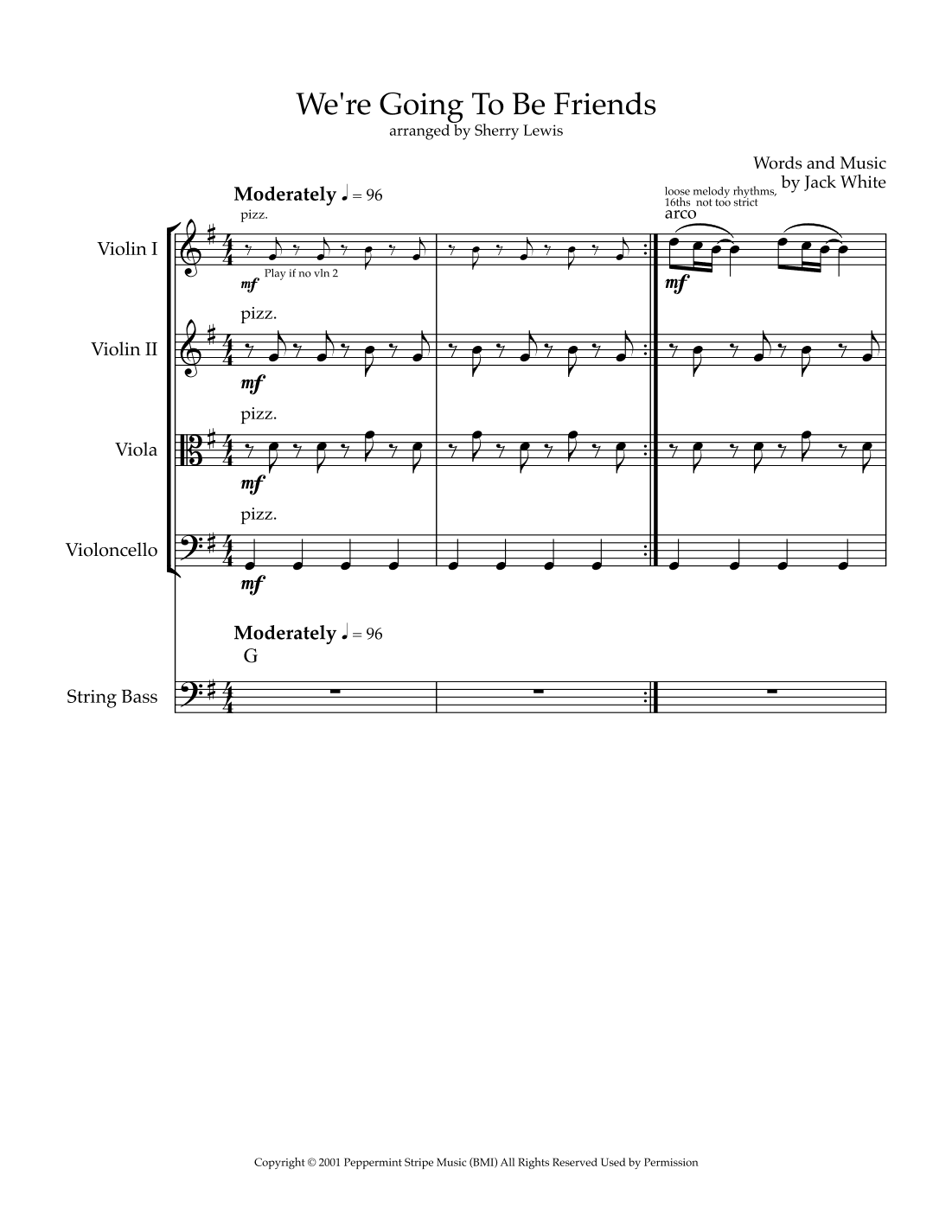 We're Going To Be Friends (arr. Sherry Lewis)