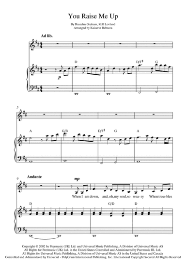 You Raise Me Up (arr. Kaiserin Rebecca)