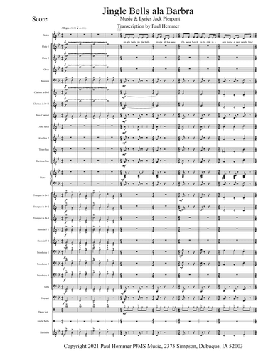 Jingle Bells ala Barbra (arr. Paul Hemmer)