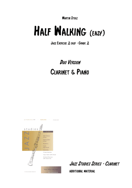 Half Walking - easy version arranged for clarinet and piano