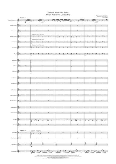 Always Remember Us This Way (arr. Kevin P Holdgate)