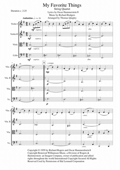 My Favorite Things (arr. Thomas Quigley)