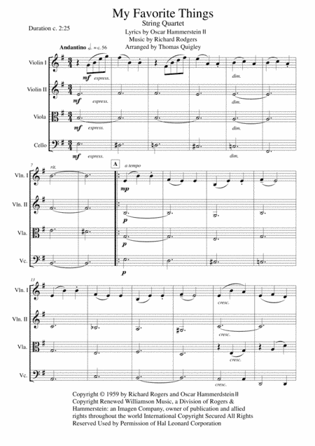 My Favorite Things (arr. Thomas Quigley)