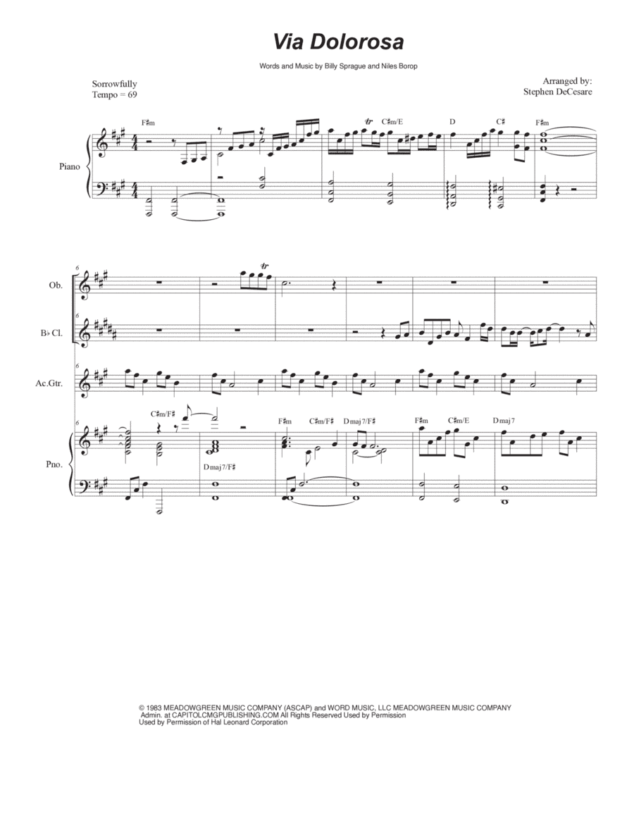 Via Dolorosa (arr. Stephen DeCesare)