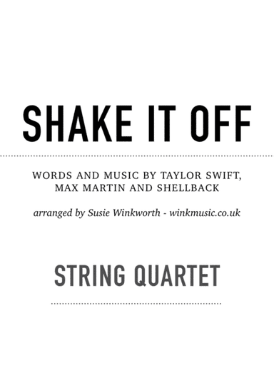Shake It Off (arr. Susie Winkworth winkmusic.co.uk)