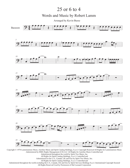 25 Or 6 To 4 (arr. Kevin Busse)