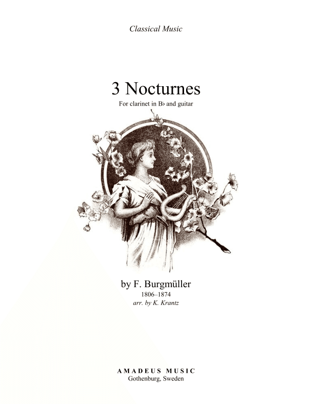 Nocturnes 1, 2 & 3 for clarinet in Bb and guitar (arr. K. Krantz)