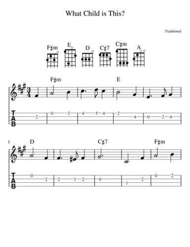 What Child Is This?/Greensleeves (Ukulele) (arr. Randy McGravey)