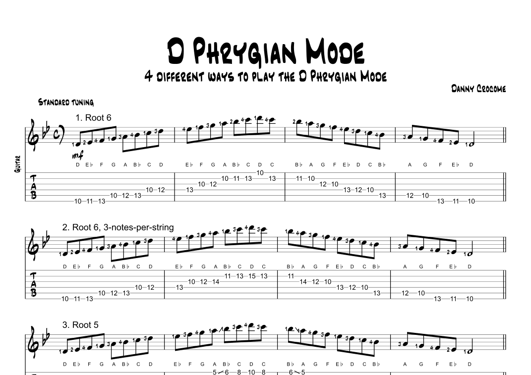 D Phrygian Mode (4 Ways to Play)