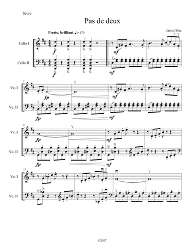 Pas de deux (for cello duet)