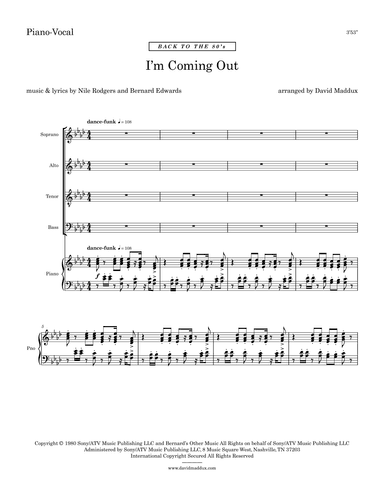 I'm Coming Out (arr. David Maddux)
