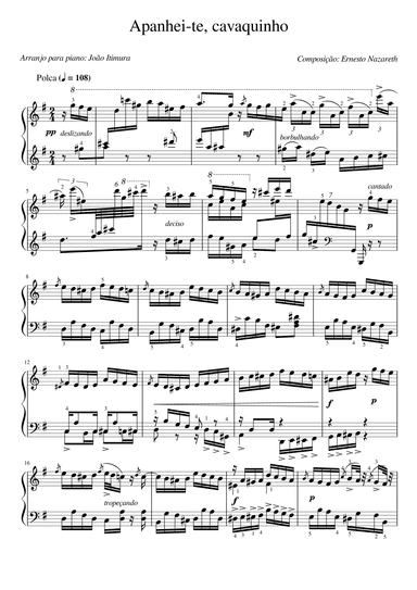 Apanhei-te, cavaquinho (arr. Joao Itimura)