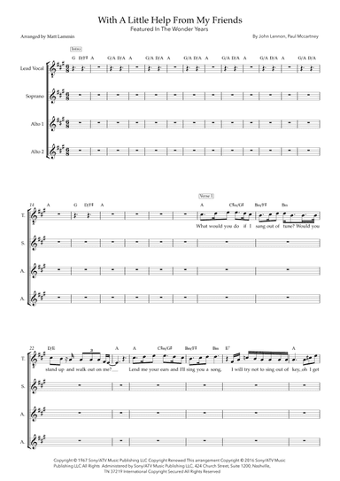With A Little Help From My Friends (arr. Matt Lammin)