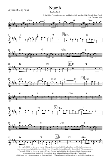 Numb (arr. Fernando Britto)