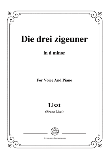 Liszt-Die drei zigeuner in d minor,for Voice and Piano (arr. MSM)