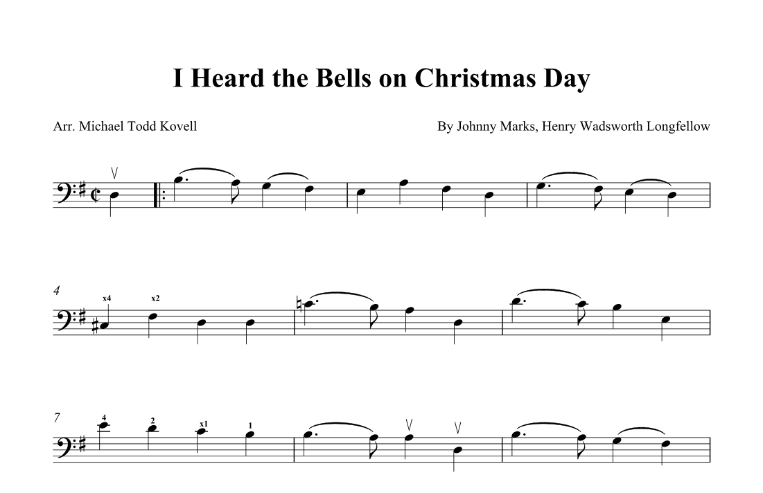 I Heard The Bells On Christmas Day (arr. Michael Todd Kovell)