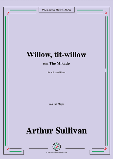 Sullivan-Willow,tit-willow(On a tree by a river),in A flat Major (arr. OSM Press)