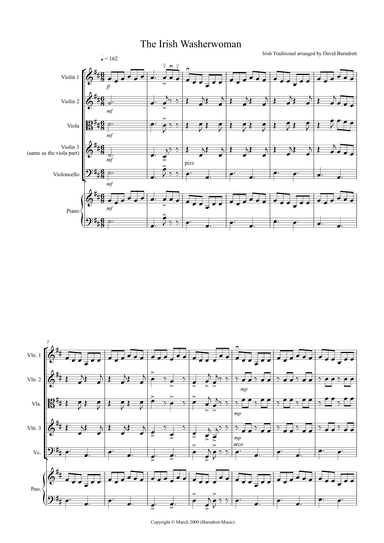 The Irish Washerwoman for String Quartet (arr. David Burndrett)