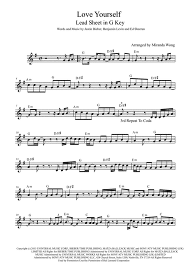 Love Yourself (arr. Miranda Wong)