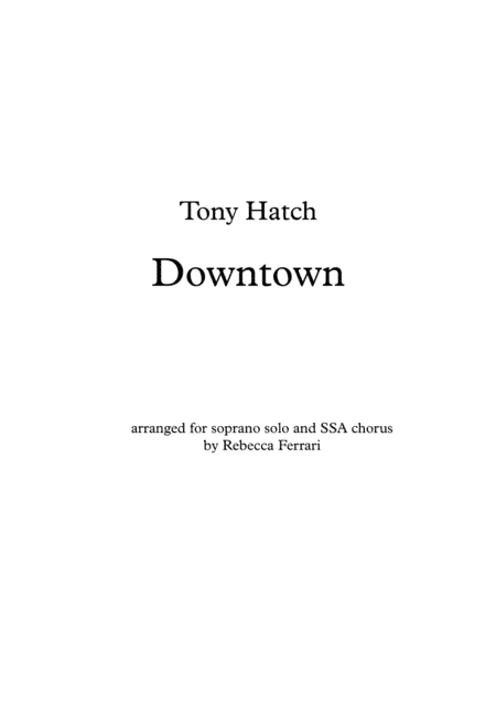 Downtown (arr. Rebecca Ferrari)
