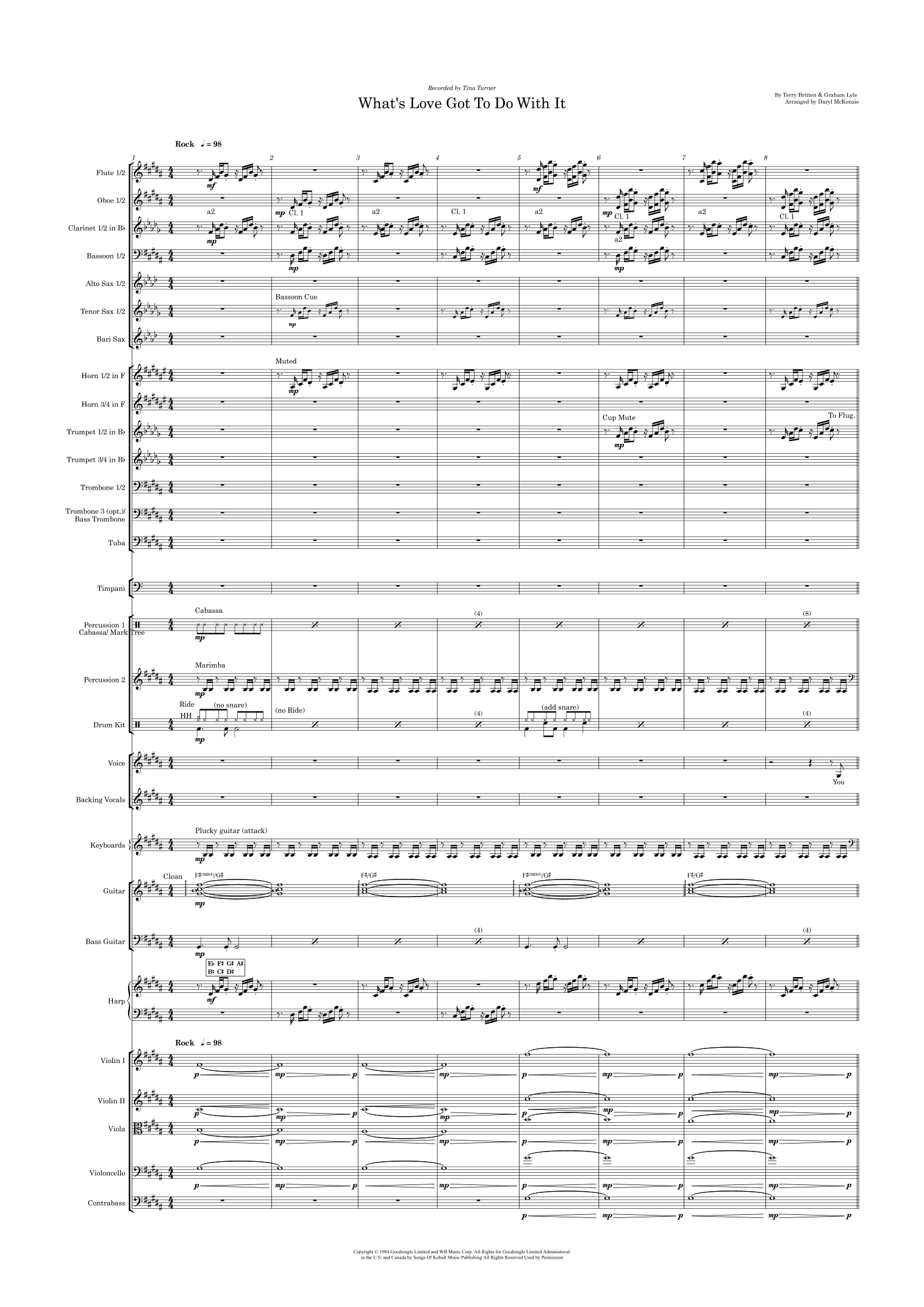 What's Love Got To Do With It (arr. Daryl McKenzie)