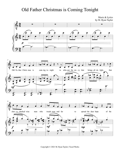 Old Father Christmas : a Christmas Carol for Medium Voice & Piano