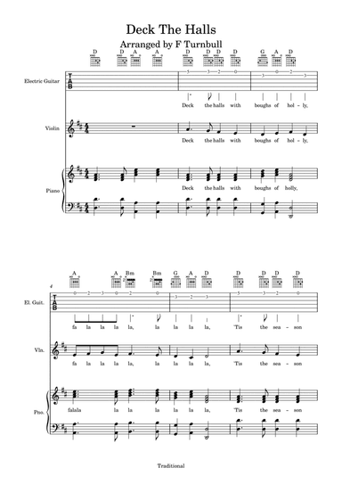Deck The Halls (arr. F Turnbull)