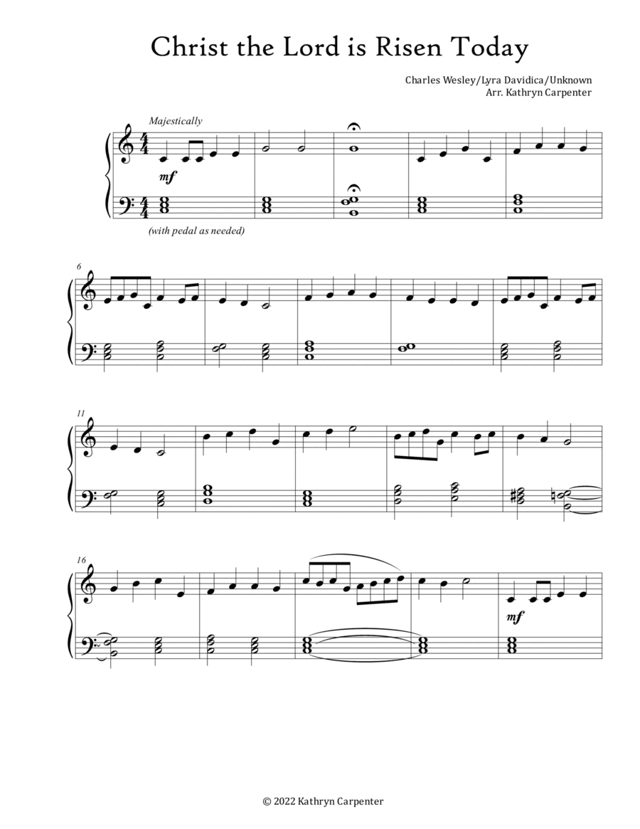 Christ the Lord is Risen Today (arr. Kathryn Carpenter)