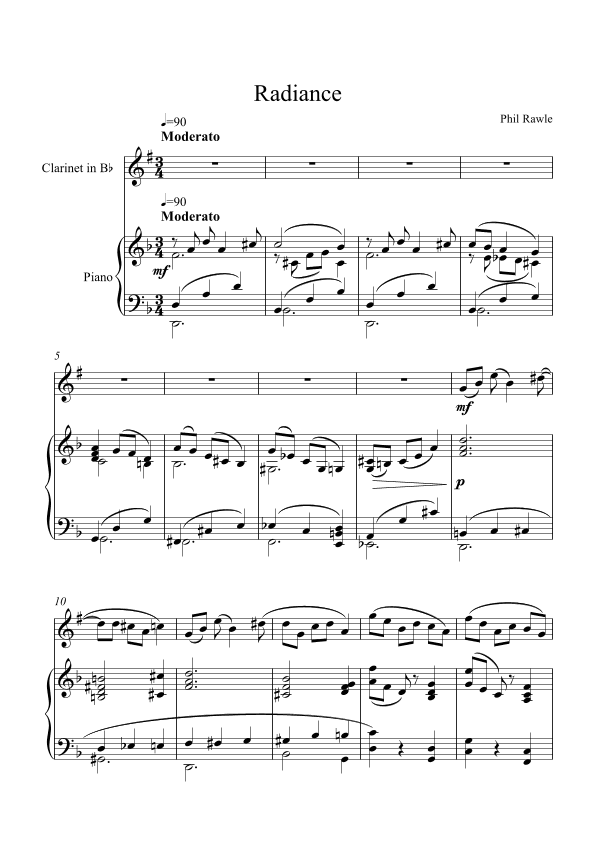 Radiance - Clarinet and Piano