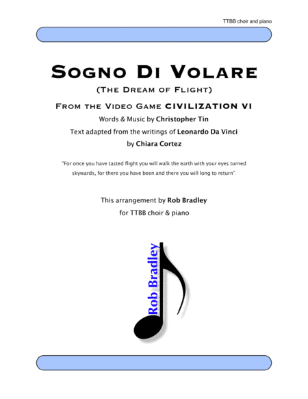 Sogno Di Volare (arr. Rob Bradley)