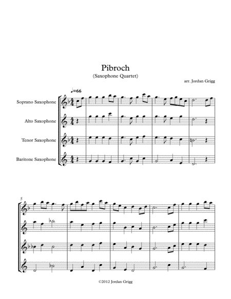 Pibroch (Saxophone Quartet) (arr. Jordan Grigg)