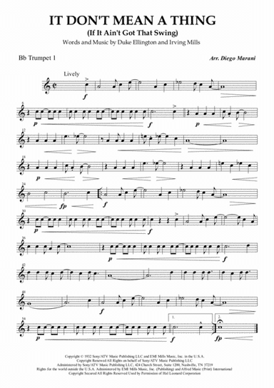 It Don't Mean A Thing (If It Ain't Got That Swing) (arr. Diego Marani)