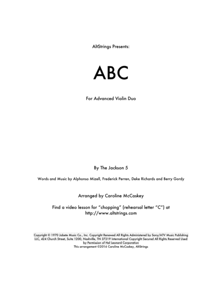 ABC (arr. Caroline McCaskey)