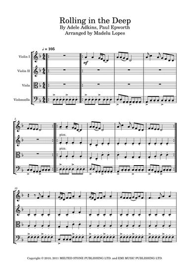 Rolling In The Deep (arr. Madelu Lopes)
