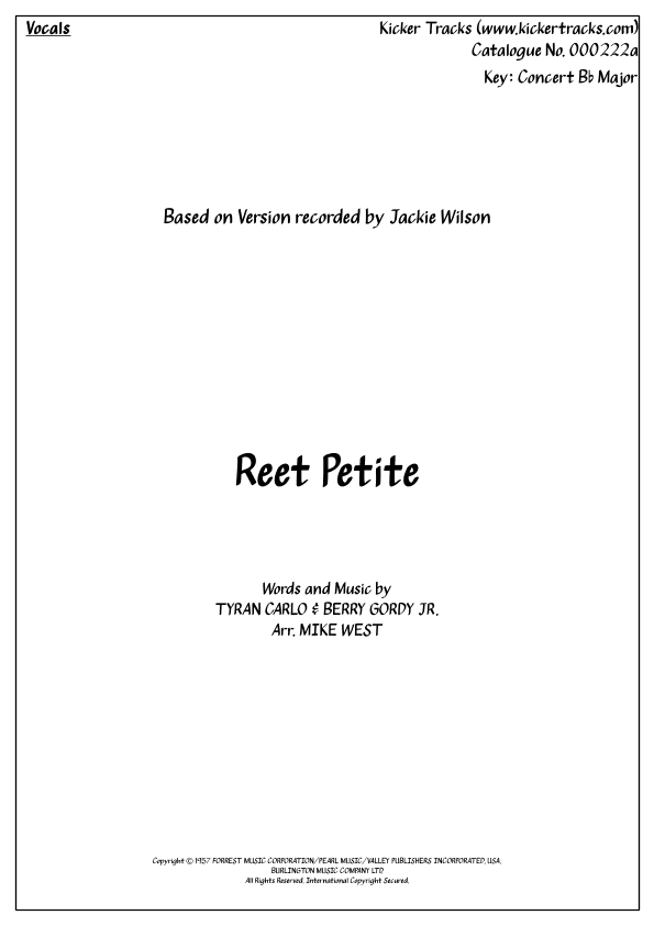Reet Petite (the Sweetest Girl In Town) (arr. Michael Storeton-West)