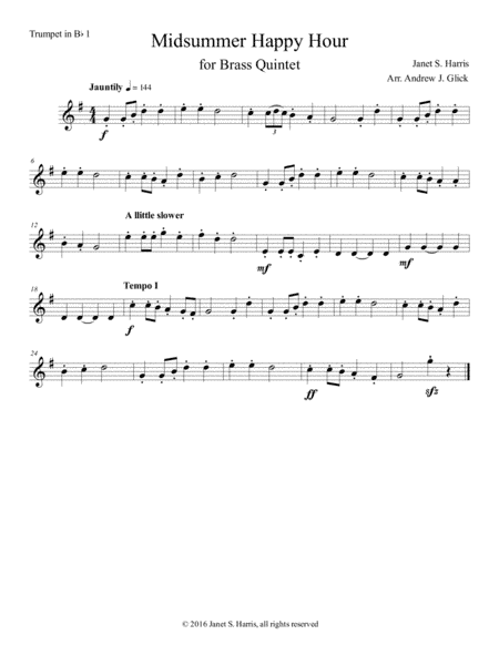 Midsummer Happy Hour (first trumpet in Bb)