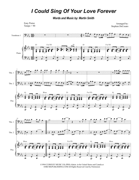 I Could Sing Of Your Love Forever (arr. Stephen DeCesare)