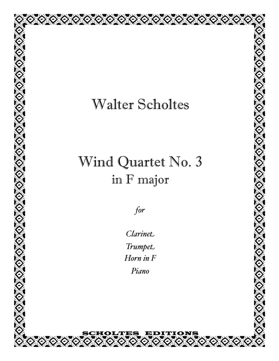 Wind Quartet No. 3 in F Major for mixed ensemble