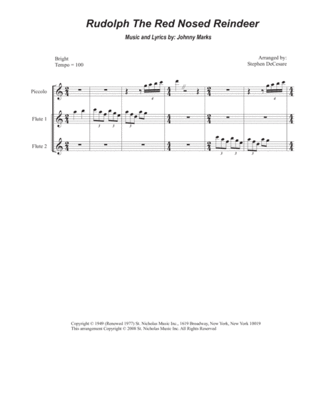 Rudolph The Red-nosed Reindeer (arr. Stephen DeCesare)